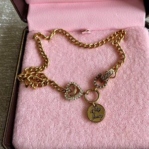 Juicy Couture Lady Juicy Love Couture Luck Heart Horseshoe Gold Necklace Y2K